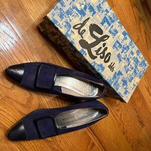 De Liso debs Vintage Shoes - Navy Suede
